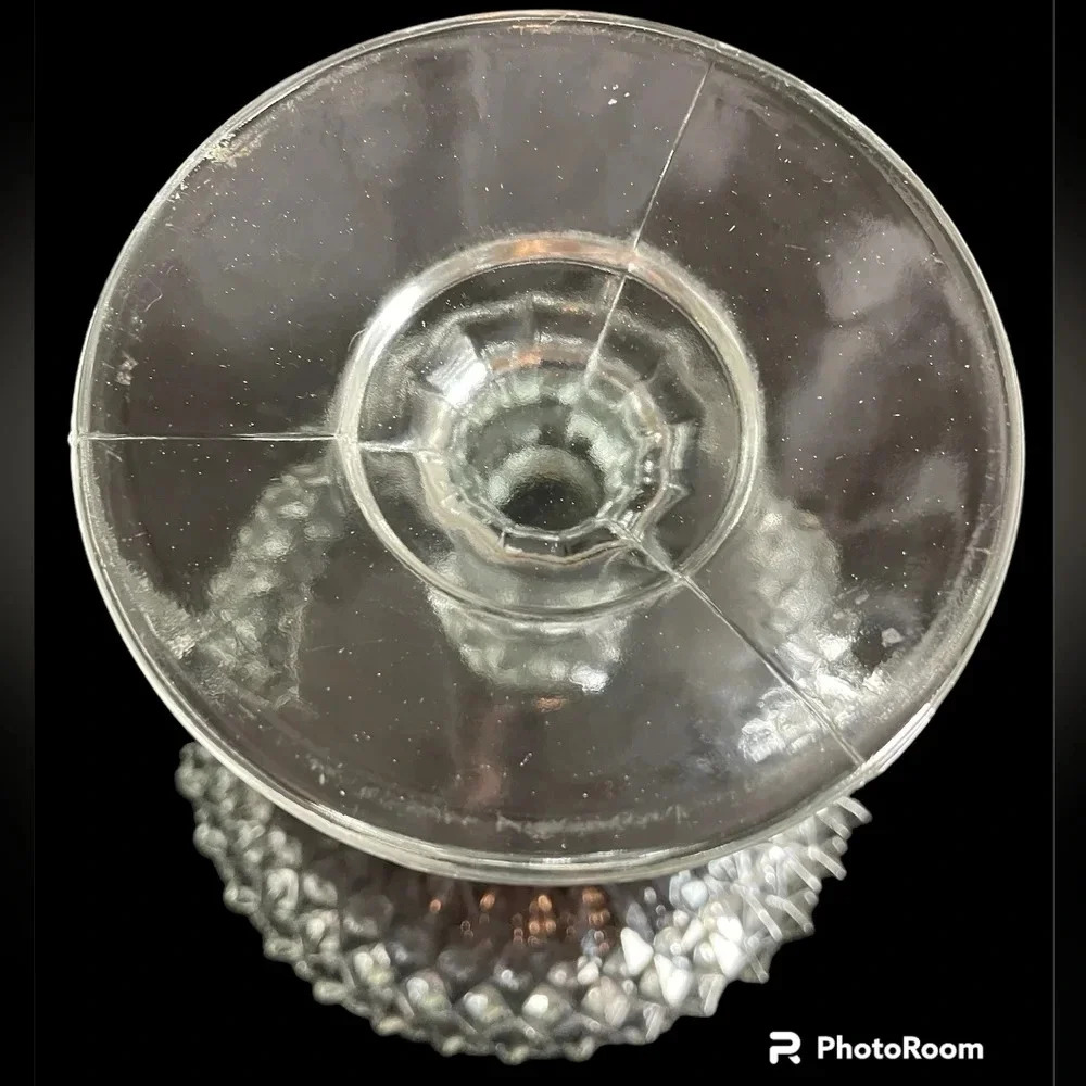 Vintage Indiana Clear Cut Glass Diamond Candy/Fruit Dish - Picture 3 of 9